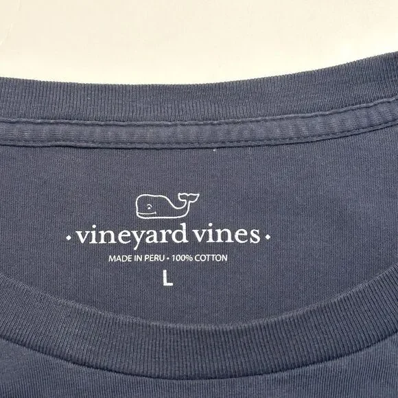 Vineyard Vines T-Shirt Men’s Size Large Wide Retriever Long Sleeve Pocket Tee - Picture 6 of 9